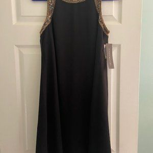 Aidan Mattox black shift dress